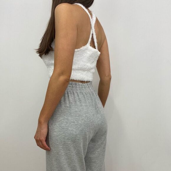 NWT White Fuzzy Lounge Cami - Picture 4 of 5